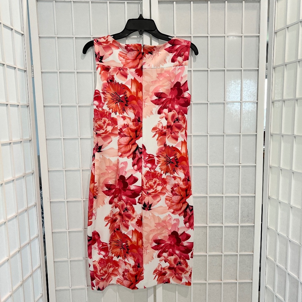 Calvin Klein Floral Sleeveless Sheath Dress Size 10 - Picture 2 of 2